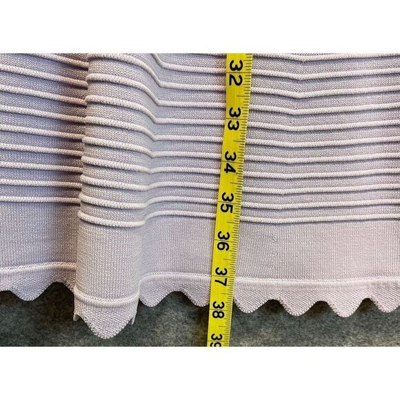 ELIZA J Scalloped Fit & Flare Sweater Dress Size XS Lilac Mini Sleeveless Spring - Picture 6 of 15